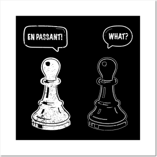 Funny Chess En Passant Pawn Chess Lover Posters and Art